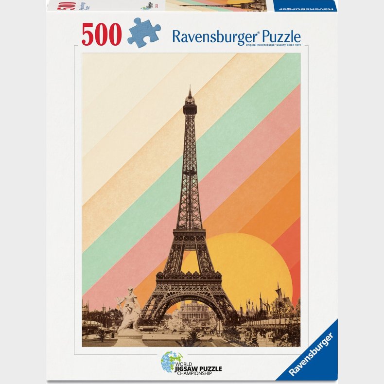 Ravensburger - Paris Rainbow Puslespil - 500 Brikker - Eiffelt�rnet