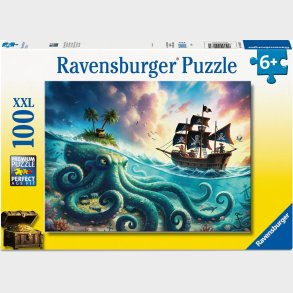 Ravensburger - Pirate Treasure Puslespil - 100 Xxl Brikker