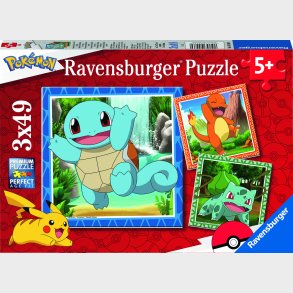 Pokmon Puslespil - 3x49 Brikker - Ravensburger