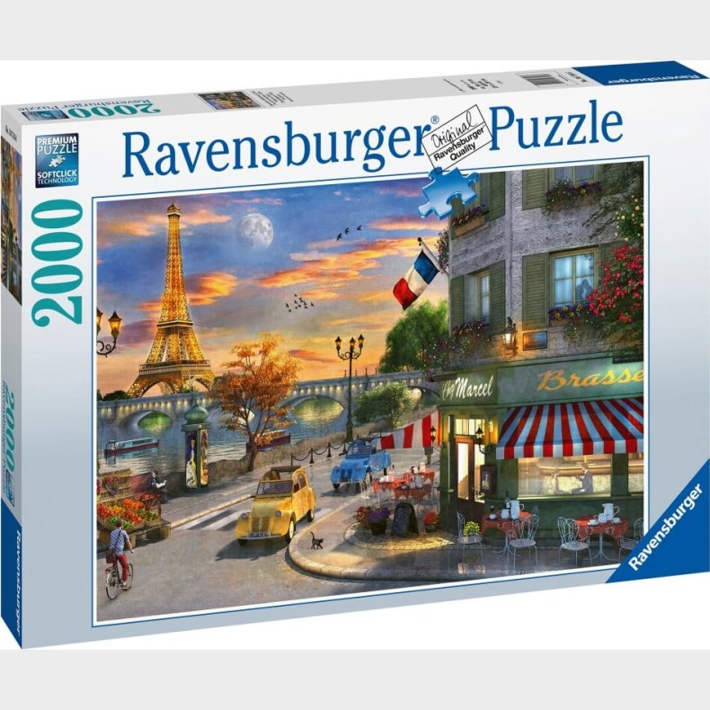 Ravensburger Puslespil - 2000 Brikker - Solnedgang I Paris