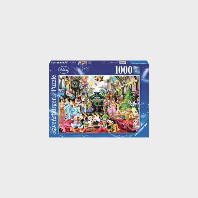 Disney Julepuslespil - All Aboard For Christmas - 1000 Brikker - Ravensburger