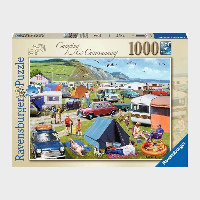 Ravensburger Puslespil - Camping And Caravanning - 1000 Brikker