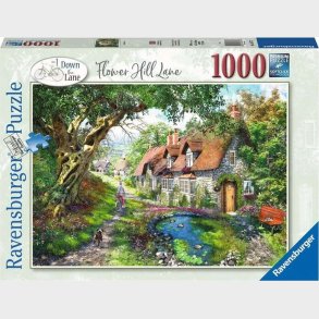Ravensburger Puslespil - 1000 Brikker - Flower Hill Lane