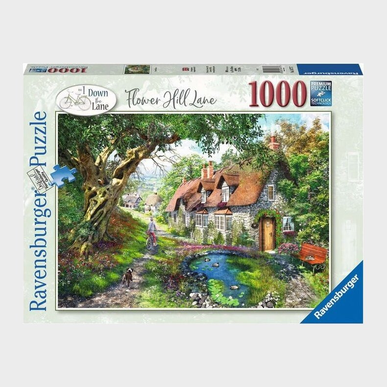 Ravensburger Puslespil - 1000 Brikker - Flower Hill Lane