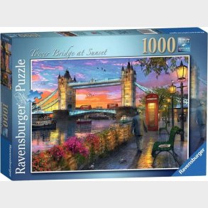 Ravensburger Puslespil - Tower Bridge At Sunset - 1000 Brikker