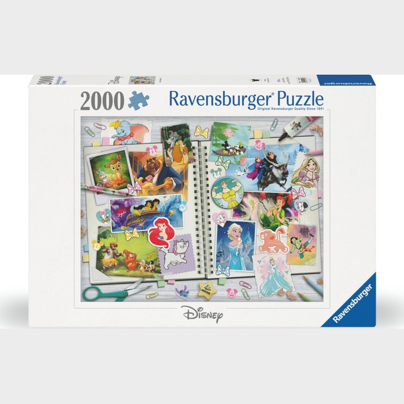 Ravensburger - Disney Scrapbook - 2000 Brikker - Puslespil