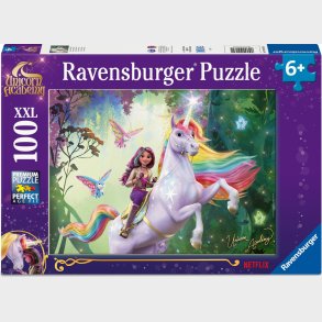 Ravensburger Puslespil - Unicorn Academy - Xxl - 100 Brikker