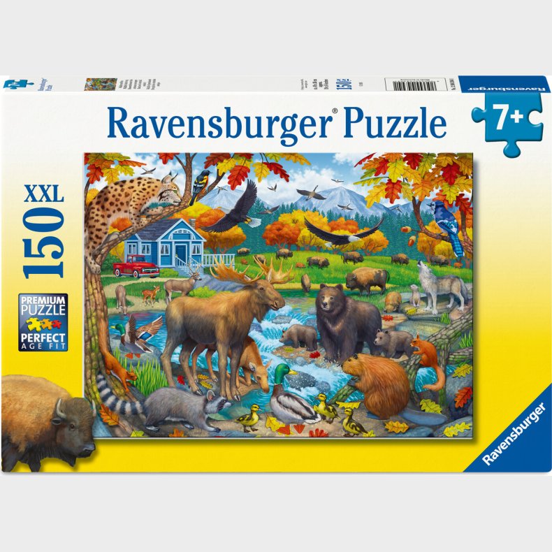 Ravensburger - Wildlife Gathering Puslespil - 150 Xxl Brikker
