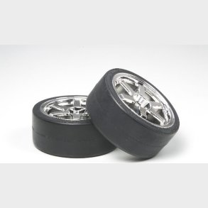 Rc 6-spoke Plated Wheels Drift 26mm - 53960 - Tamiya