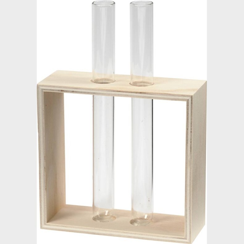 Reagensglasholder - H 10+15 Cm - D 4 Cm - B 10,5 Cm - 1 Stk.