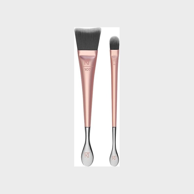 Real Techniques - Skincare Brush Duo B�rstes�t - Rosegold - 2 Stk