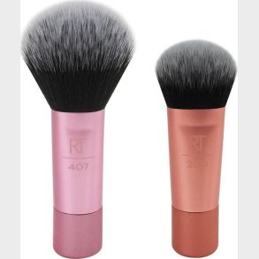 Real Techniques - Mini Brush Duo Brstest - Pink - 2 Stk