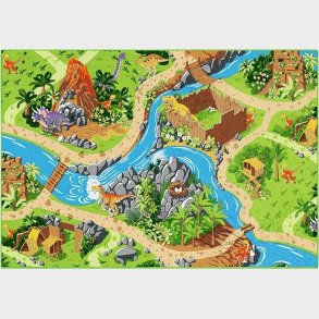 Rebel - Legetppe - Dino Verden - 95 X 133 Cm