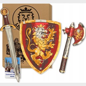 Red Noble Knight Set (sword, Shield & Axe)