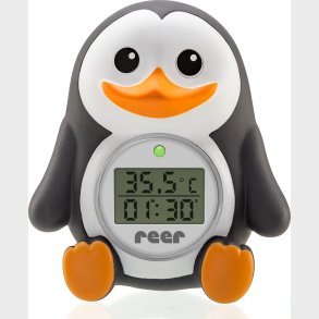 Reer - Badetermometer Pingu - Black, White, And Orange - 17 X 4.6 X 9.7 Cm