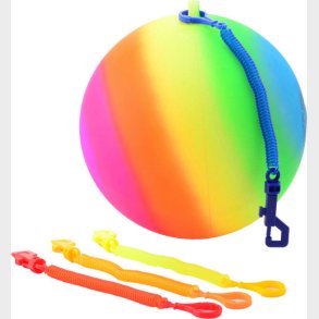 Regnbuefarvet Bold Med Ngleringssnor P