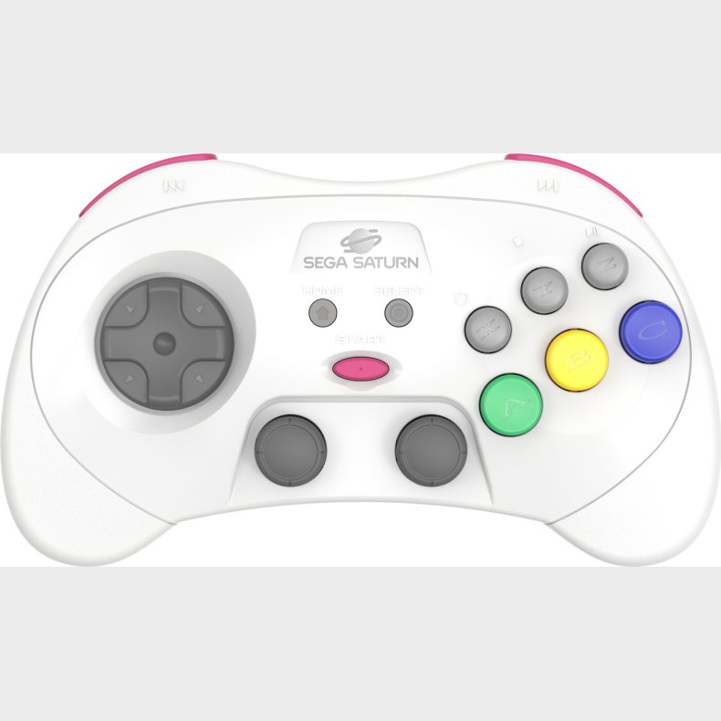 Retro-bit - Sega Saturn Pro Controller - White