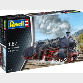 Revell - Express Locomotive Br 18 505 W/tender 2'3't38 - 1:87 - 02167