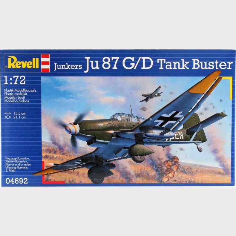 Revell - Junkers Ju87 G/d Tank Buster Byggest - 1:72 - 74692