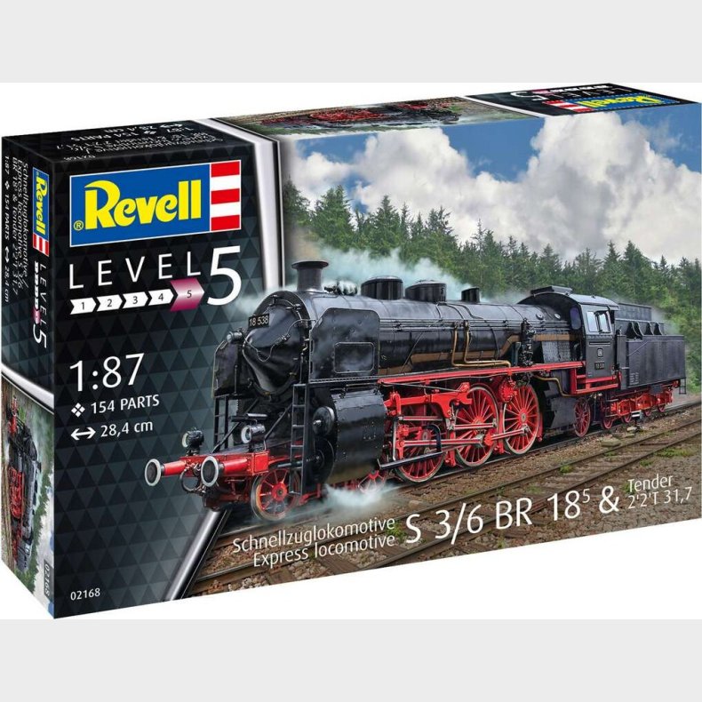 Revell - S3/6 Br 18 5 W/tender Bygges�t - 1:87 - Level 5 - 62168