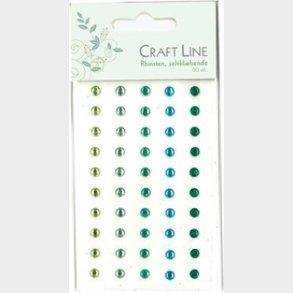 Rhinsten - Selvklbende - 5 Mm - 50 Stk. - Gul Grn Mix