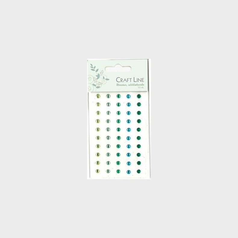 Rhinsten - Selvklbende - 5 Mm - 50 Stk. - Gul Grn Mix