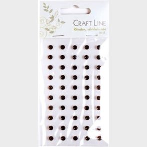 Rhinsten - Selvklbende - 5 Mm - 50 Stk. - Sort