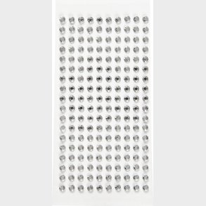 Rhinsten Klisterm�rker - Selvkl�bende - S�lv - � 5 Mm - 144 Stk.