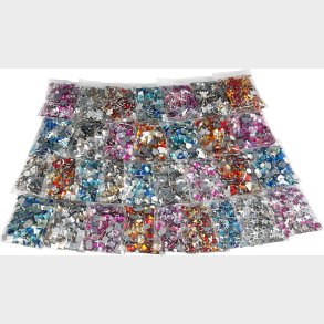 Rhinsten - Forskellige Farver -  6-16 Mm - 32 Pakker