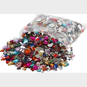 Rhinsten - Forskellige Farver -  6+10+14 Mm - 2520 Stk.