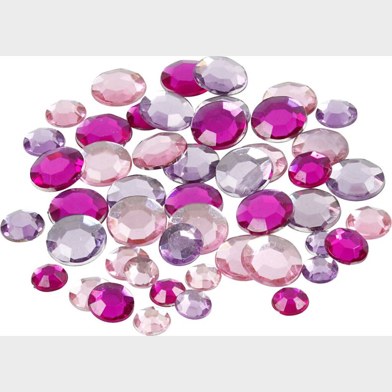 Rhinsten - Runde - Lilla - Str. 6+9+12 Mm - 360 Stk.
