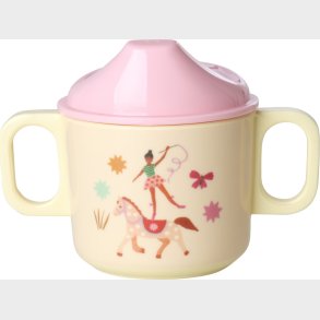 Rice - Melamine 2 Handle Baby Cup With Fun Fair Print - Pink - 250 Ml