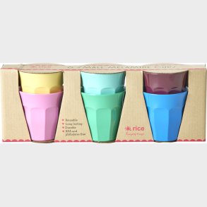 Rice - Melamine Cups - Assorted Colors - Small - 160 Ml - 6 Pack