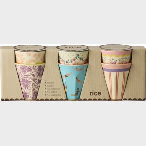 Rice - Melamine Cups With Glory Days Prints - Small - 160 Ml