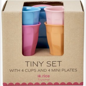 Rice - Melamine Mini Set - 8 Stk I Gaveske Multifarvet