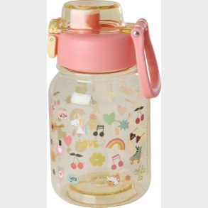 Rice - Plastic Kids Drinking Bottle With Unicorn Love Print - 700 Ml (plbot-unilo)