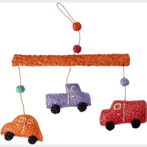 Rice - Raffia Mobile With Cars - (kimob-car)