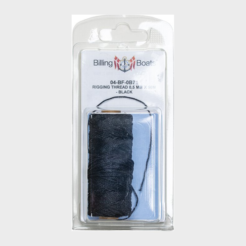 Rigging Thread 0,5 Mm X 50 M - Black - 04-bf-0b71 - Billing Boats