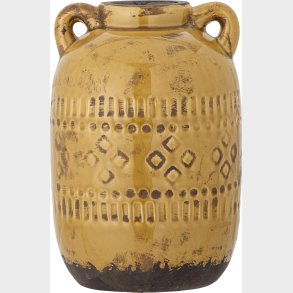 Bloomingville - Rijad Deko Vase - Gul - Terrakotta - H 25,5 Cm