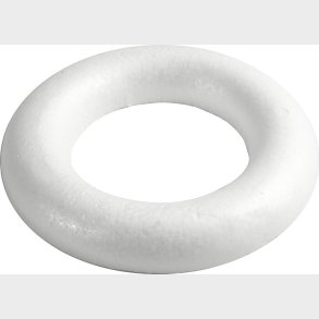 Ring Med Flad Bagside -  25 Cm - Tykkelse 30 Mm - Hvid - 1 Stk.