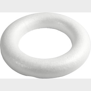 Ring Med Flad Bagside - Str. 30 Cm - Tykkelse 40 Mm - Hvid - 1 Stk.