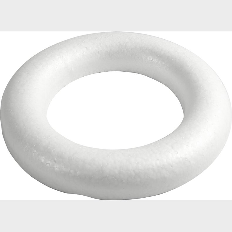 Ring Med Flad Bagside - Str. 30 Cm - Tykkelse 40 Mm - Hvid - 1 Stk.