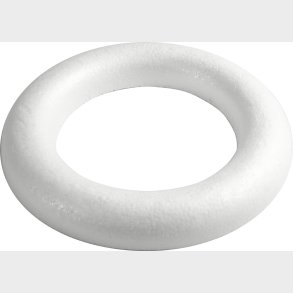 Ring Med Flad Bagside - Str. 35 Cm - Tykkelse 46 Mm - Hvid - 1 Stk.