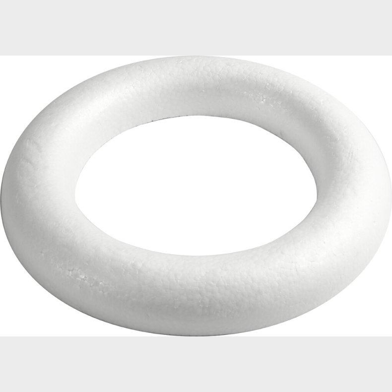 Ring Med Flad Bagside - Str. 35 Cm - Tykkelse 46 Mm - Hvid - 1 Stk.