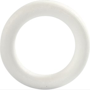 Ring - Str. 12 Cm - Tykkelse 20 Mm - Hvid - 1 Stk.