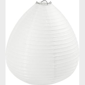 Rispapirlampe - Drbe - H 27 Cm -  25 Cm - Hvid - 1 Stk.