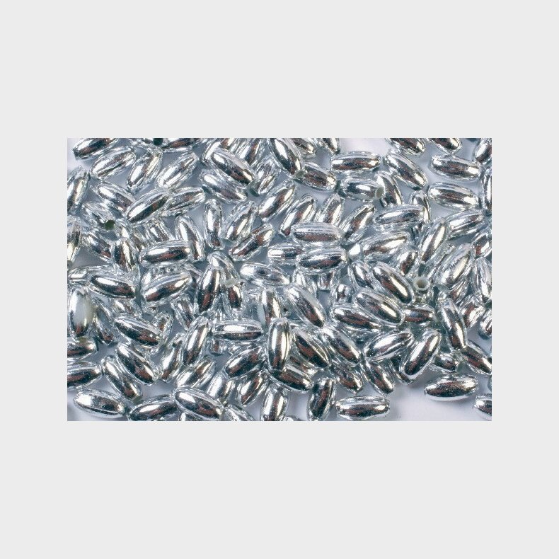 Perler - Slv - Risformede - 3 X 6 Mm - 500 G
