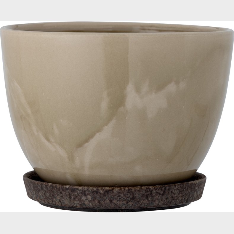 Bloomingville - Ritva Urtepotteskjuler - Brun - Stentj Keramik