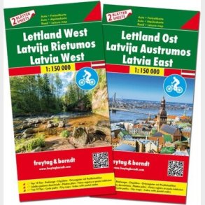 Freytag & Berndt - Road & Leisure Map Set Latvia East & West, Lettland Ost & West - English book