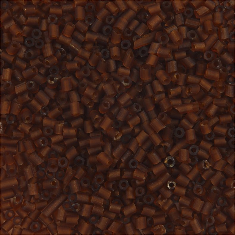 Rocaiperler - Glasperler - 2-cut  1,7 Mm Hul 0,5 Mm - Brun - 500 G